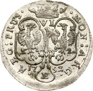 Germany Prussia 6 Groscher 1752 E/S