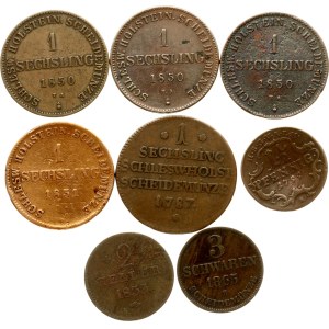 Germany 1½ Pfennig - 1 Sechsling 1755-1865 Lot of 8 coins