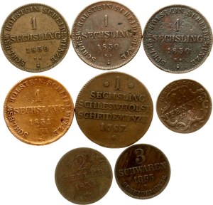 Germany 1½ Pfennig - 1 Sechsling 1755-1865 Lot of 8 coins