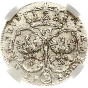 Germany Prussia 6 Groscher 1756 E NGC MS 63
