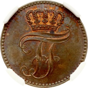 Germany Mecklenburg-Schwerin 3 Pfennige 1855 A NGC MS 63 BN