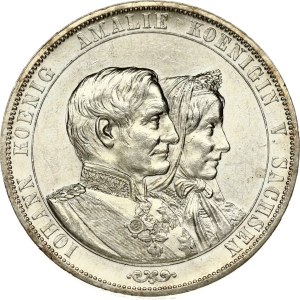 Germany Saxony 2 Taler 1872 B Golden Wedding
