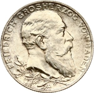 Germany Baden 2 Mark 1902 Reign