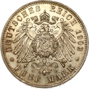 Germany Bavaria 5 Mark 1902 D