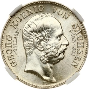 Germany Saxony 2 Mark 1904 E Death NGC MS 62