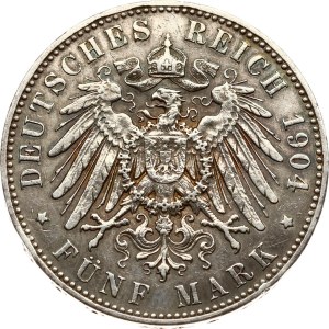 Germany Prussia 5 Mark 1904 A