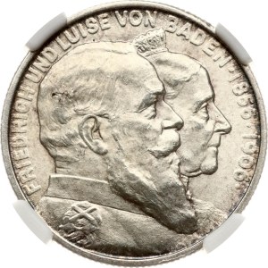 Germany Baden 2 Mark 1906 Golden Wedding NGC MS 64
