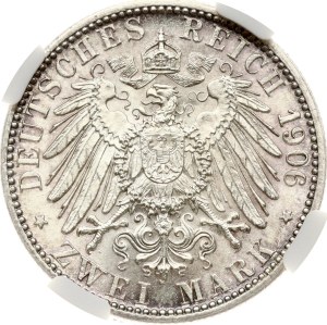 Germany Baden 2 Mark 1906 Golden Wedding NGC MS 64