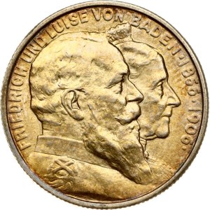 Deutschland Baden 2 Mark 1906 Goldene Hochzeit