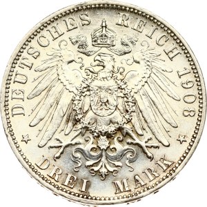 Germany Prussia 3 Mark 1908 A