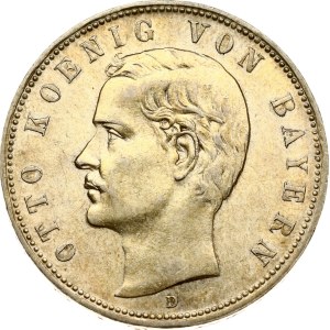 Germany Bavaria 5 Mark 1908 D