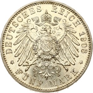 Germany Bavaria 5 Mark 1908 D