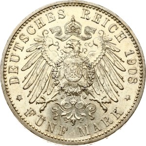 Germany Bavaria 5 Mark 1908 D