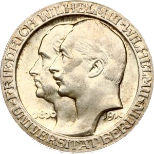 Germany Prussia 3 Mark 1910 A University of Berlin