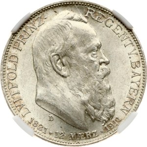 Germany Bavaria 2 Mark 1911 D Birthday NGC MS 64