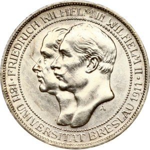 Germany Prussia 3 Mark 1911 A University of Breslau