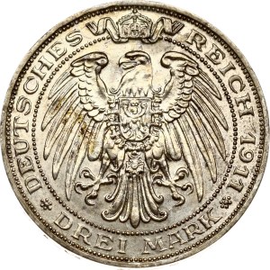 Germany Prussia 3 Mark 1911 A University of Breslau