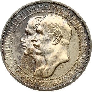 Germany Prussia 3 Mark 1911 A University of Breslau