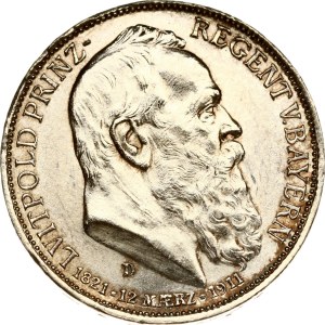Germany Bavaria 3 Mark 1911 D Birthday