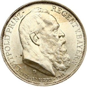 Germany Bavaria 3 Mark 1911 D Birthday