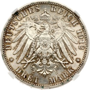 Germany Prussia 3 Mark 1912 A NGC MS 62
