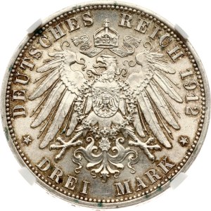 Germany Prussia 3 Mark 1912 A NGC MS 62