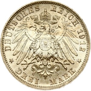 Germany Bavaria 3 Mark 1912 D