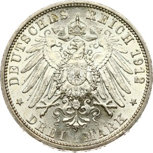 Germany Prussia 3 Mark 1912 A