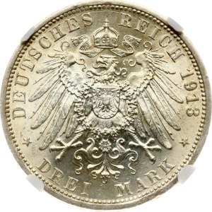 Germany Prussia 3 Mark 1913 A Reign NGC MS 64