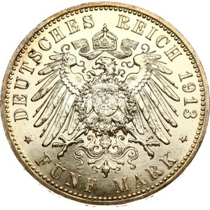 Germany Prussia 5 Mark 1913 A