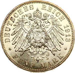 Germany Prussia 5 Mark 1913 A