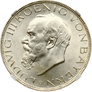 Germany Bavaria 3 Mark 1914 D NGC MS 63