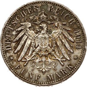 Germany Prussia 5 Mark 1914 A