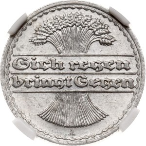 Germany Weimar Republic 50 Pfennig 1921 A NGC MS 64