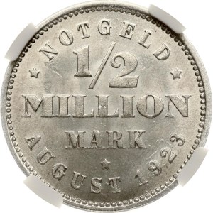 Germany Weimar Republic ½ Million Mark 1923 J NGC MS 65