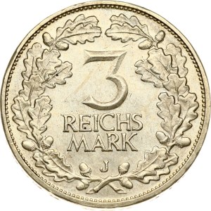 Germany Weimar Republic 3 Reichsmark 1925 J Rhineland