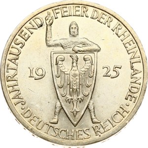 Germany Weimar Republic 3 Reichsmark 1925 J Rhineland