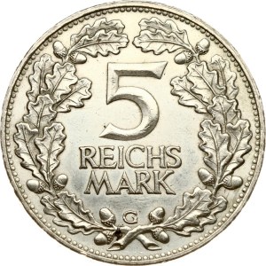 Germany Weimar Republic 5 Reichsmark 1925 G Rhineland