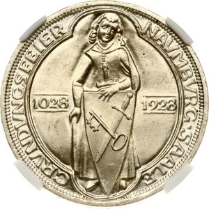 Germany Weimar Republic 3 Reichsmark 1928 A Naumburg NGC MS 64