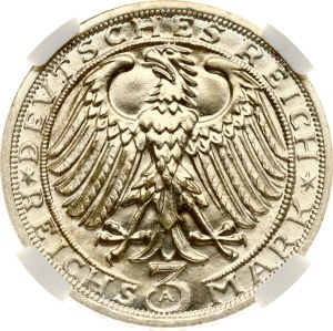 Germany Weimar Republic 3 Reichsmark 1928 A Naumburg NGC MS 64