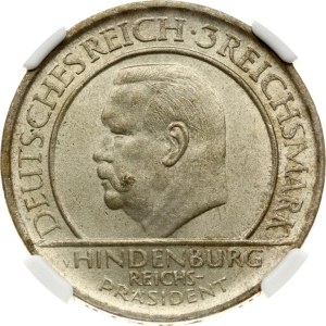 Germany Weimar Republic 3 Reichsmark 1929 A Weimar Constitution NGC MS 63