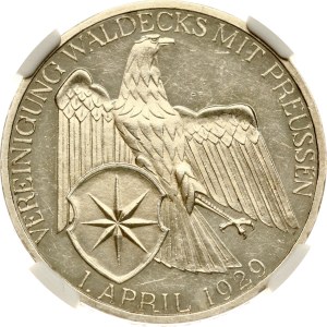 Germany Weimar Republic 3 Reichsmark 1929 A Vereinigung Waldeck NGC PF 60