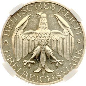 Germany Weimar Republic 3 Reichsmark 1929 A Vereinigung Waldeck NGC PF 60
