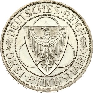 Germany Weimar Republic 3 Reichsmark 1930 A Liberation of Rhineland
