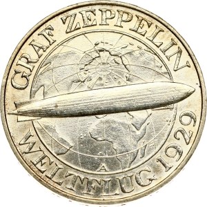 Germany Weimar Republic 3 Reichsmark 1930 A Graf Zeppelin