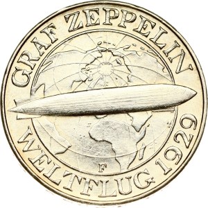 Germany Weimar Republic 3 Reichsmark 1930 F Graf Zeppelin