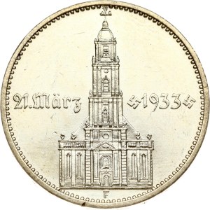 Germany Third Reich 5 Reichsmark 1934 F Potsdam Garrison Church