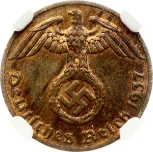 Germany Third Reich 1 Reichspfennig 1937 F NGC MS 62 BN