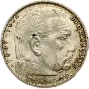 Germany Third Reich 2 Reichsmark 1938 B Hindenburg PCGS MS 63