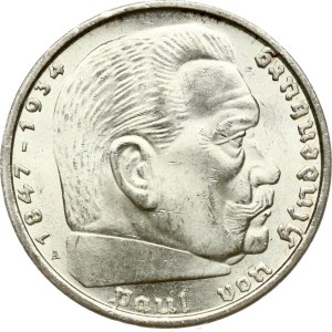 Germany Third Reich 5 Reichsmark 1938 A Hindenburg